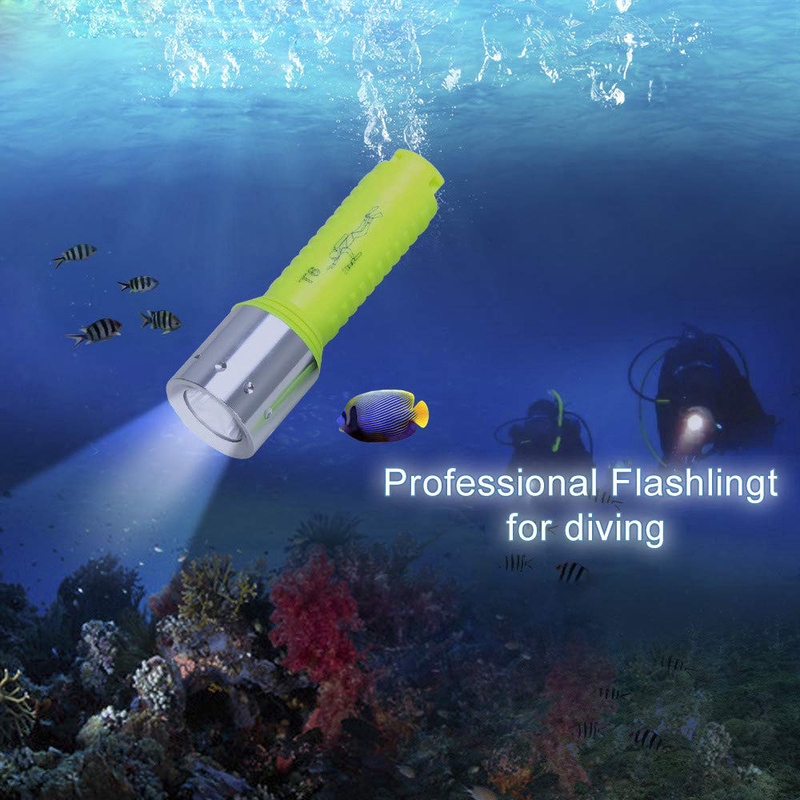 Đèn pin lặn Xml T6 5000LM chống thấm nước có thể lặn ở độ sâu 100m tiện dụng