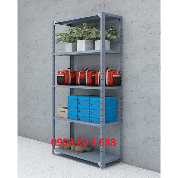 ◕Kệ Sắt V Lỗ Đa Năng 4,5 Tầng Dài 0,8m x Rộng 0,3m Cao 1,5-2m - Lắp Ghép Để Đồ
