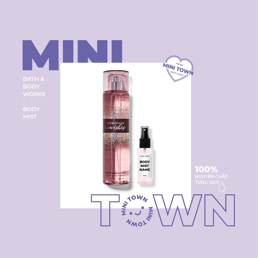 A THOUSAND WISHES - Xịt Thơm Lưu Hương Toàn Thân Bath & Body Works Fine Fragrance Mist