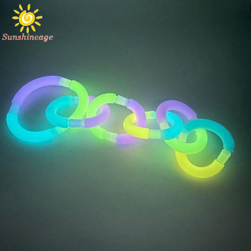 Pop Tube Coil  Luminous Pop Sensory Toy Stress Relieve Toys Tubes  Sensory Toy xyTozFZ