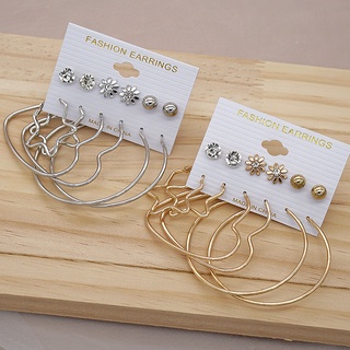 Set 6 khuyên tai thời trang cá tính cho nữ
