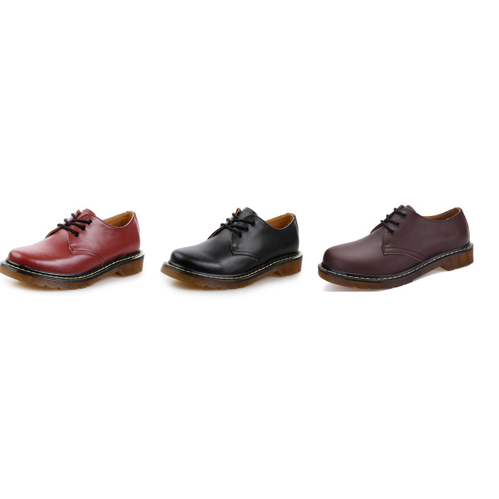 Giày dr marten cổ thấp- màu đen