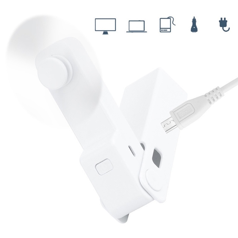 Quạt USB Mini Siêu Yên Tĩnh Có Thể Gập Lại Để Bàn/Cầm Tay Tiện Lợi