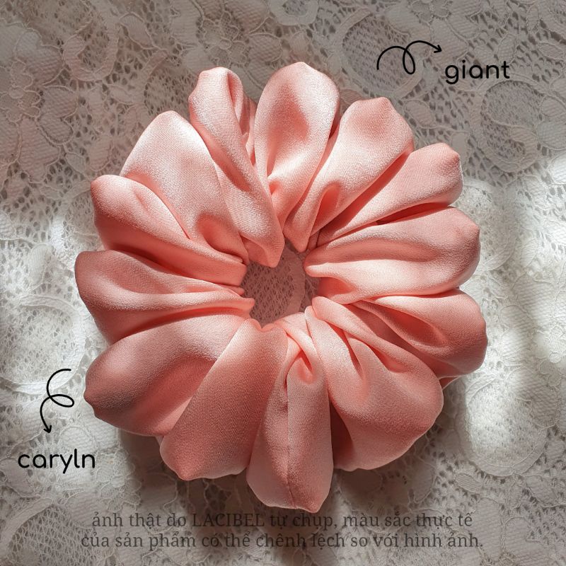 Cột tóc LACIBEL scrunchies, dây buộc tóc lụa mềm