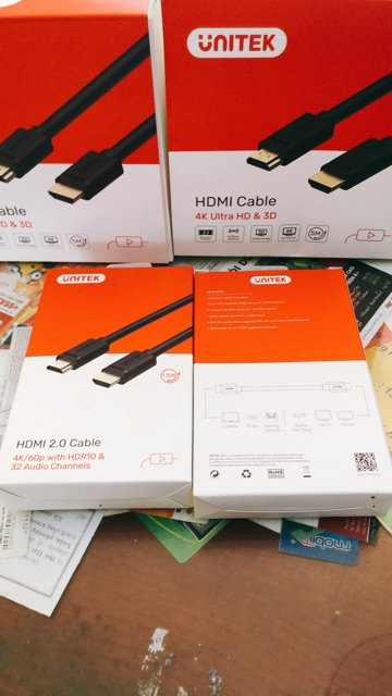 Cáp HDMI 1.5m hỗ trợ 3D, 4K x 2K Unitek Y-C137 Chính hãng
