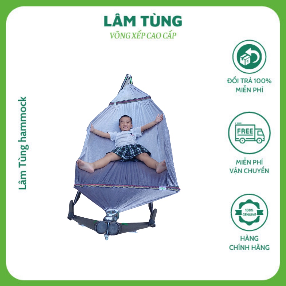 Võng lưới 2 lớp cán thép dài 50 cm,  khổ siêu lớn, lưới siêu dày, hàng xuất khẩu  hiệu Lâm Tùng