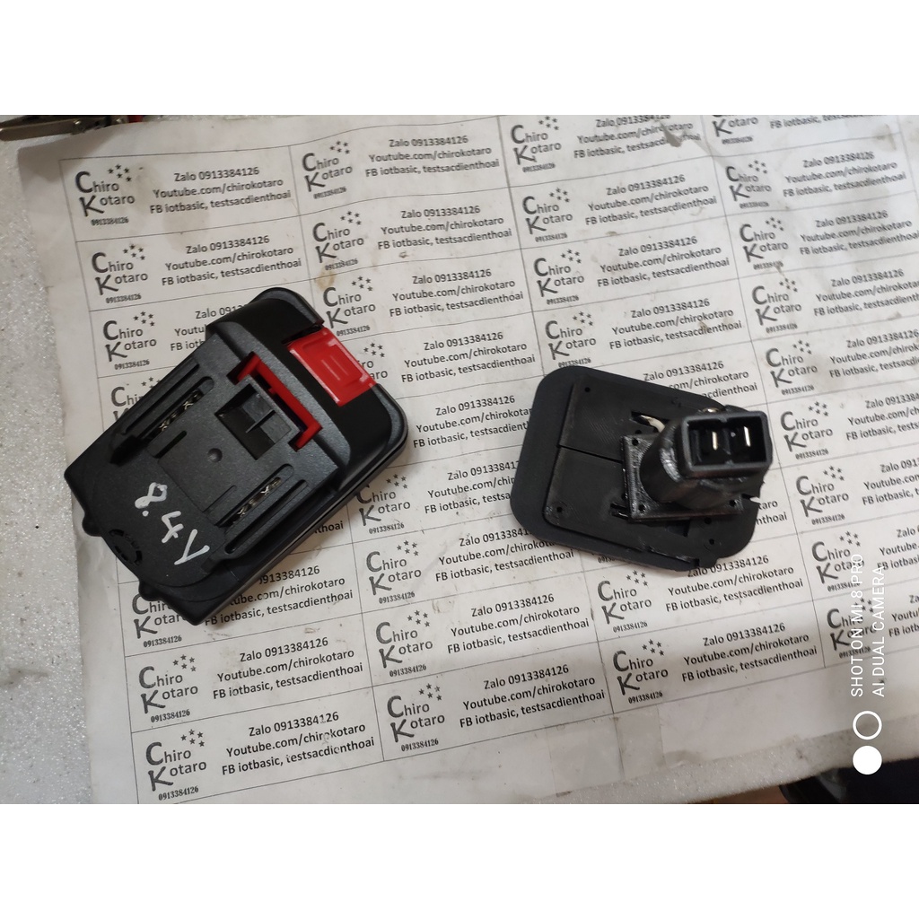 Bộ pin 7.4V 8.4V dùng vỏ pin Makita LXT mạch bảo vệ và cân bằng 25A cho máy 7.2V dùng đế chuyển Makita LXT