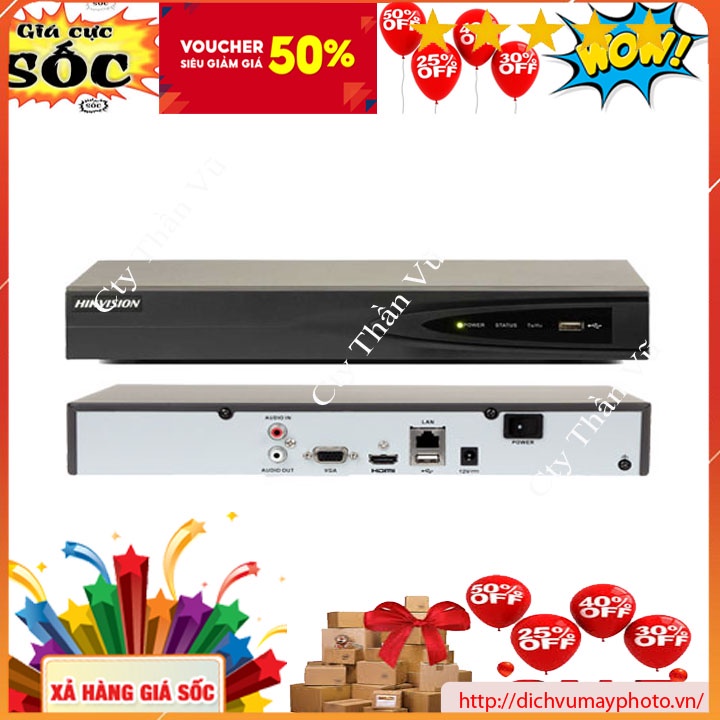 Đầu ghi hình IP Hik vỏ sắt 16 kênh không POE mã DS-7616NI kholinhkienmayin