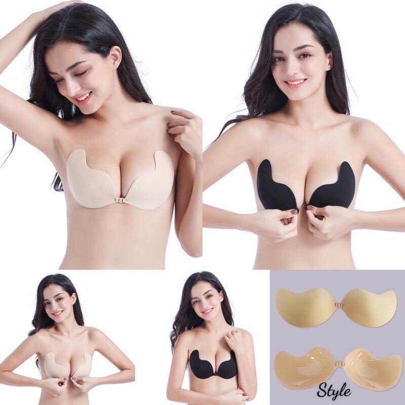 Miếng dán ngực sillicon cài trước hình quả xoài siêu dính đẩy ngực tạo khe