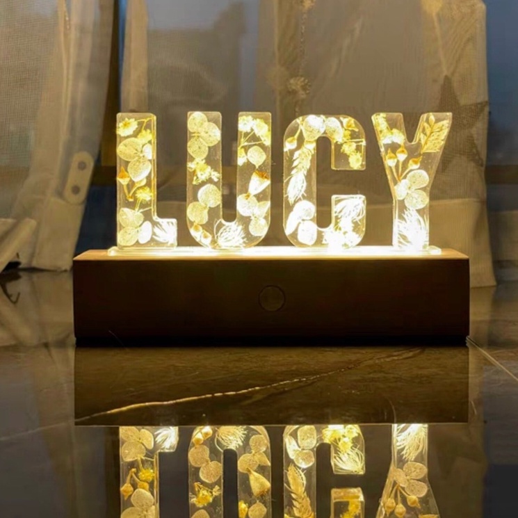 Khuôn silicon chữ cái thường và hoa dùng cho keo resin TH DECOR