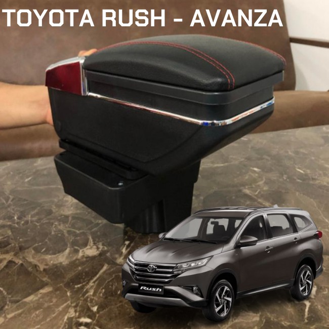 Hộp tỳ tay xe Toyota Rush - Avanza cao cấp tích hợp cổng sạc USB - Bảo hành 1 đổi 1