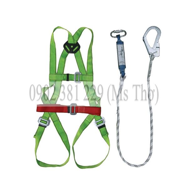 Dây an toàn toàn thân 1 móc thép dây thừng có hộp giảm sốc