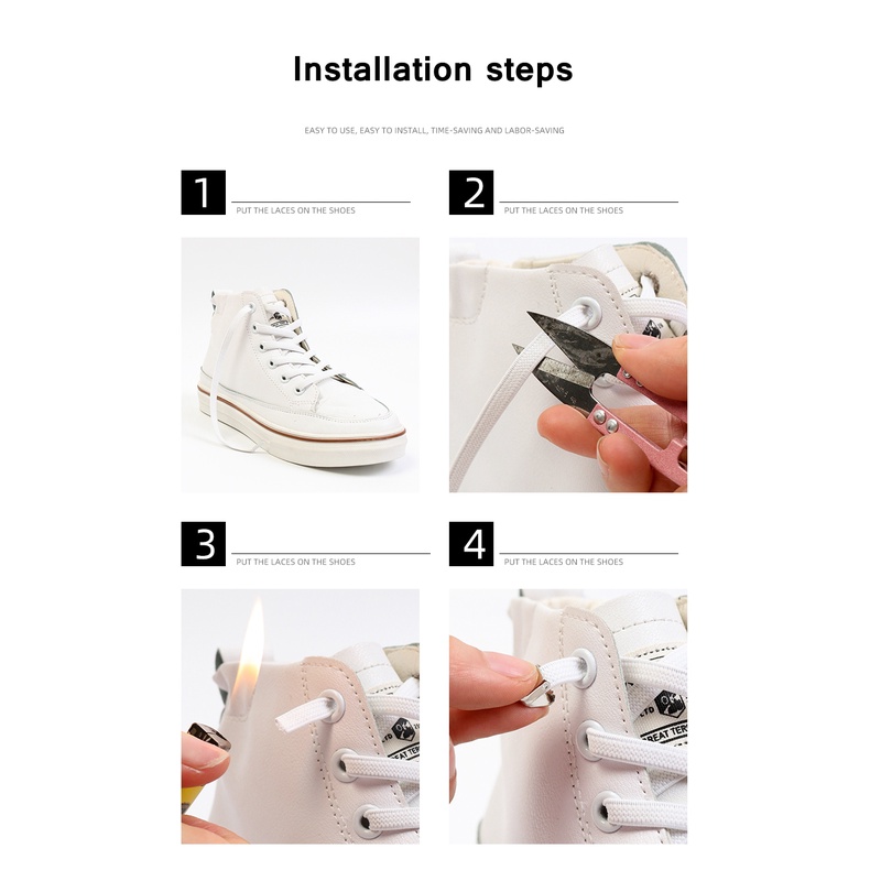 1 Cặp Dây Giày Không Cần Buộc Co Giãn Cho Nam Và Nữ
