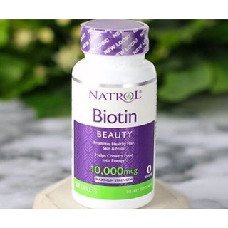 Viên uống mọc tóc biotin natrol mỹ 10000mcg