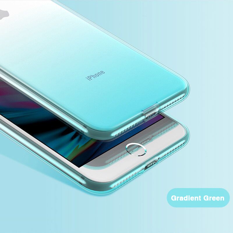 Ốp lưng TPU siêu mỏng màu gradient cho điện thoại iPhone 12 11 Pro XS Max 6 7 8 Plus SE 2020 12 Mini | BigBuy360 - bigbuy360.vn
