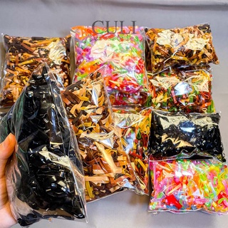 Thun cột tóc, chun cột tóc 100gr thun đen, mix màu sỉ - lẻ