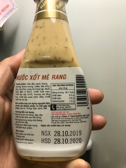 210ml - Nước xốt mè rang kewpie TP Minh Duyên
