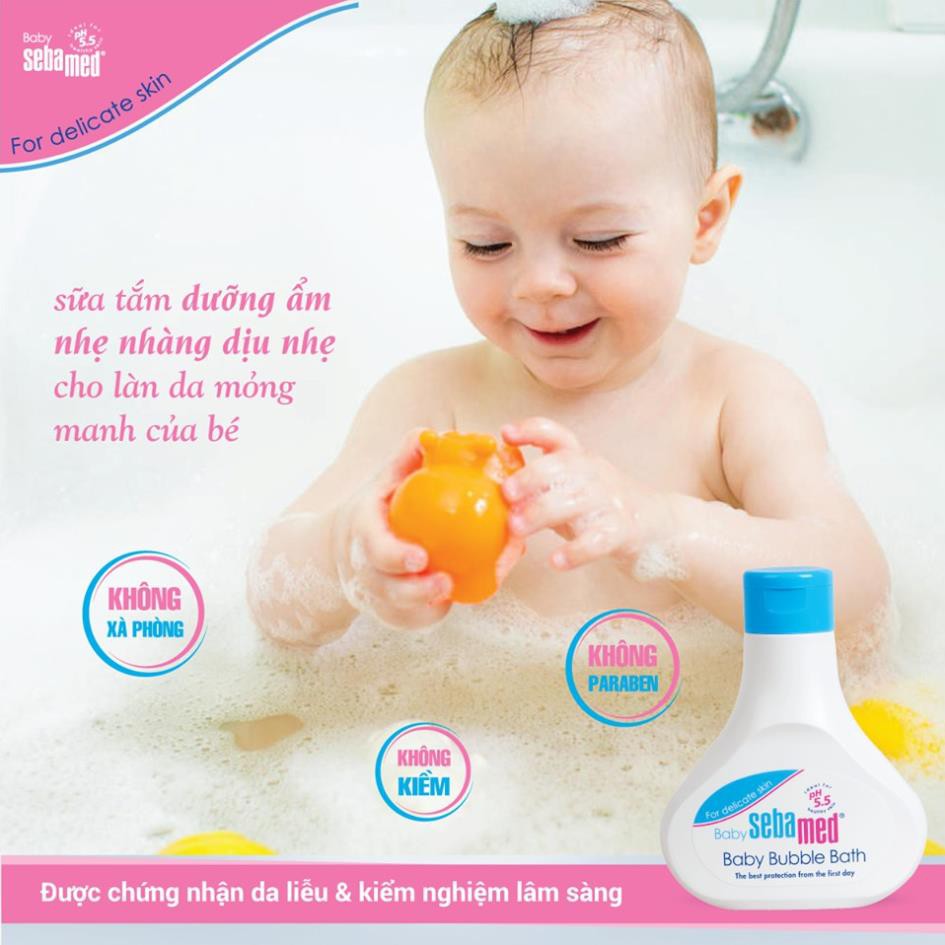 Sữa Tắm Dịu Nhẹ Cho Bé Sebamed Baby Bubble Bath pH5.5 (200ml) - SBB01B