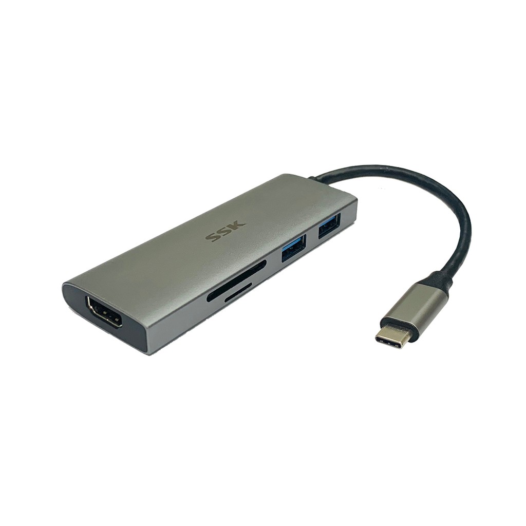 Cáp chuyển Type C sang 2 USB 3.0 + HDMI + đọc thẻ nhớ micro SD/TF thẻ nhớ SD SSK SC 103 ( SC103 )