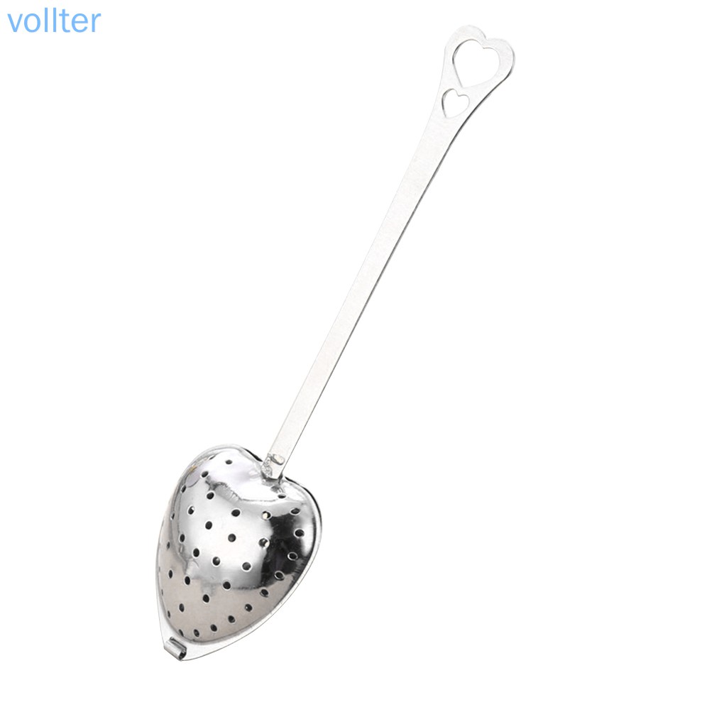 Trà hình trái tim bằng thép không gỉ Infuser Spoon Strainer Steeper Xử lý