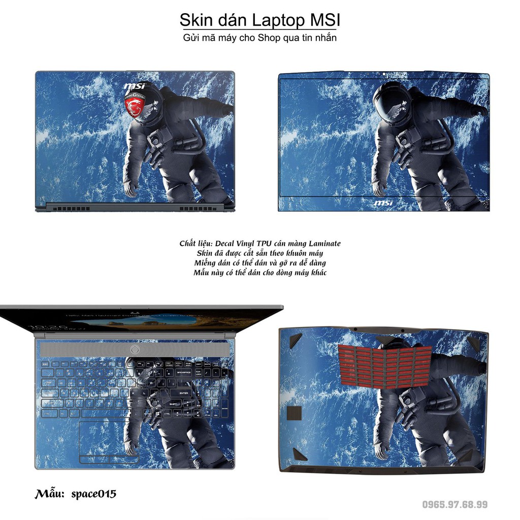 Skin dán Laptop MSI in hình không gian nhiều mẫu 3 (inbox mã máy cho Shop)