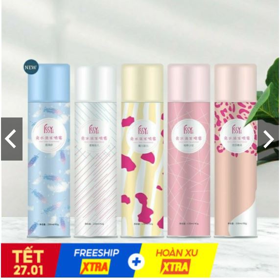 ISSY – Dầu gôi khô xịt gội khô không cần nước cho tóc bết dầu