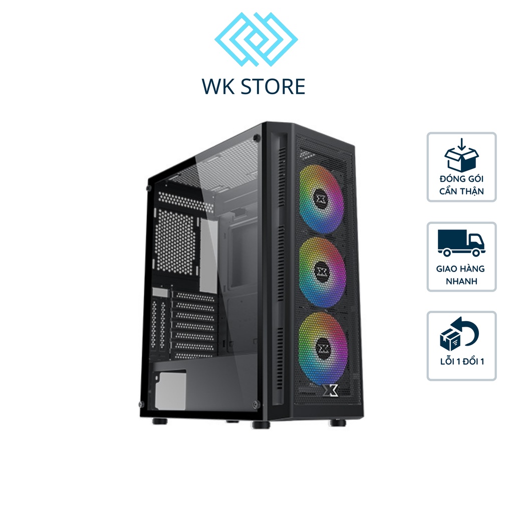 Vỏ Case XIGMATEK GAMING X 3F (GAMING ATX, KÈM 03 FAN XIGMATEK) - Chính hãng (BH 1 năm)