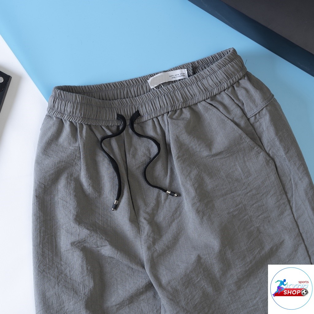 [Mã SKAMSALEP6 giảm 10% TỐI ĐA 100K đơn150K] Quần ngố thời trang nam chất liệu vải đũi mềm mịn phom 40-80kg kynn shop | BigBuy360 - bigbuy360.vn