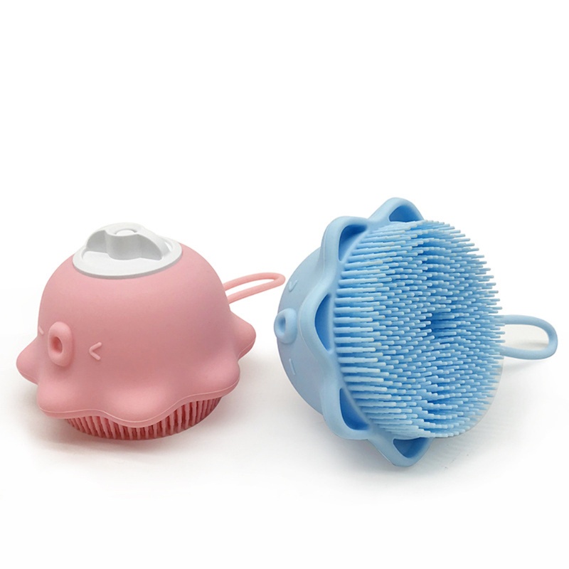 Bàn Chải Tắm Chà Xát Massage Tẩy Tế Bào Chết Toàn Thân Bằng Silicone Kèm Ngăn Đựng Xà Phòng Cho Nam Và Nữ YOUYO