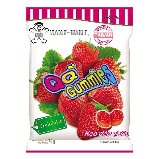 E - Kẹo Dẻo Want Want Vị Dâu Gói 70G