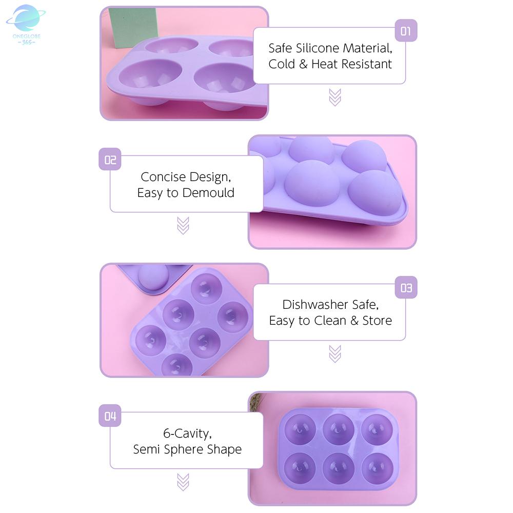 Khuôn Silicone Làm Bánh 6 Ô Tiện Lợi