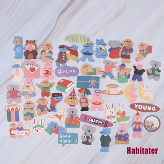 Bộ 50 Miếng Dán Chống Thấm Nước Hình Thỏ Koala Graffiti Trang Trí Điện Thoại / Máy Tính