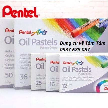 [ TÂM TÂM ]-Sáp dầu Pentel 50 màu, Oil Pastels, Sáp màu-