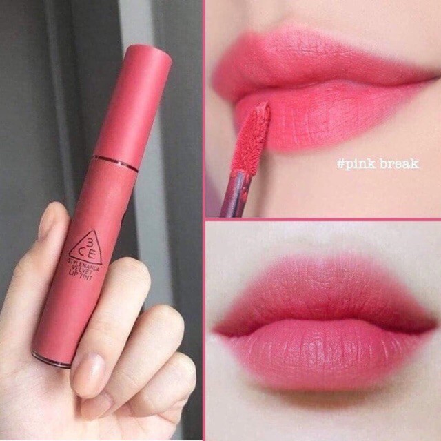 CAM KẾT CHUẨN AUTH- Son 3CE Kem Velvet Lip Tint Màu Pink Break (Hồng đào)