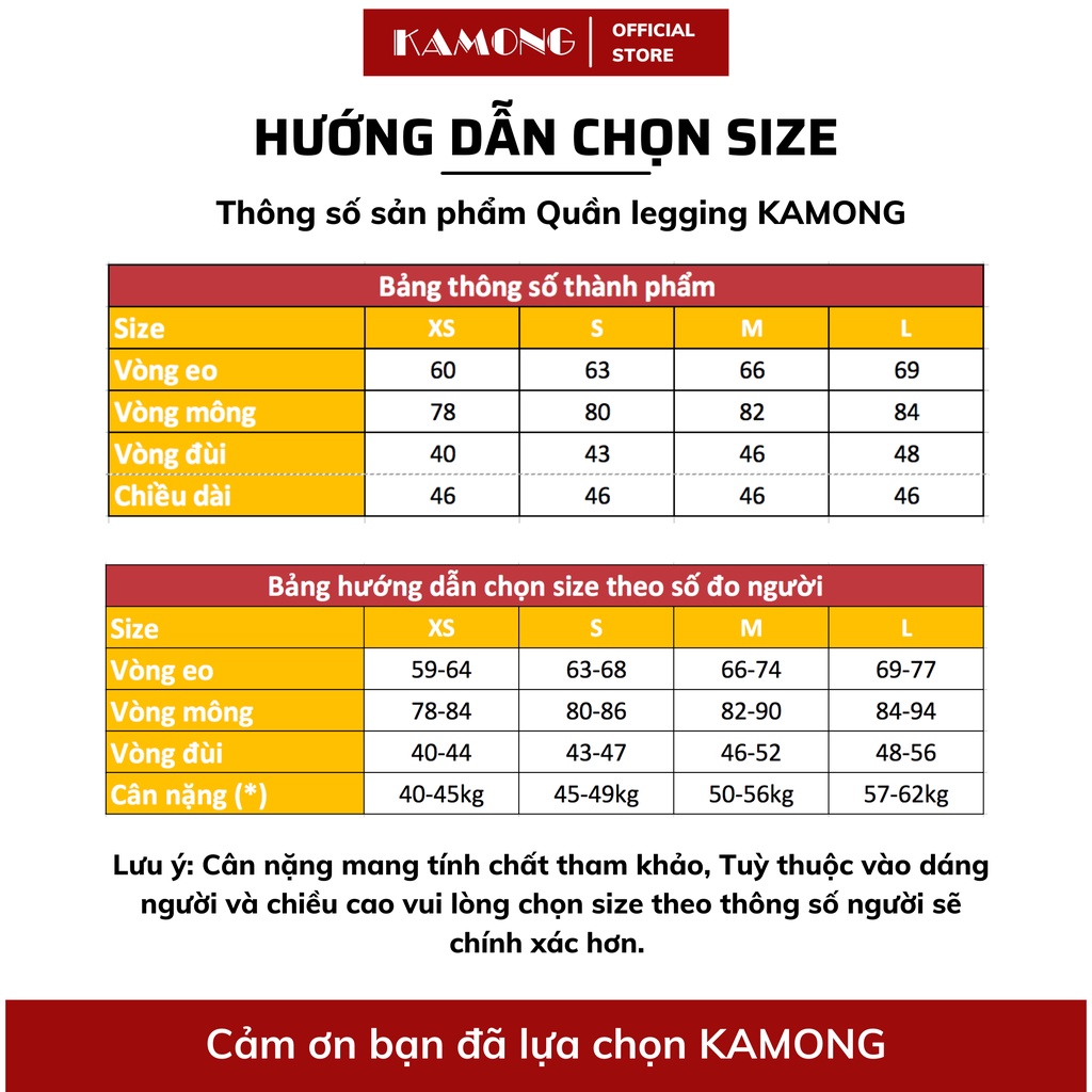 Quần legging ngố nữ KAMONG vải cotton dẻo co dãn tốt cạp cao dáng lửng ngắn LG002