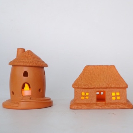 Đèn Đốt Nến Hình Ngôi Nhà / Terra Cotta Candle Holder - DN27