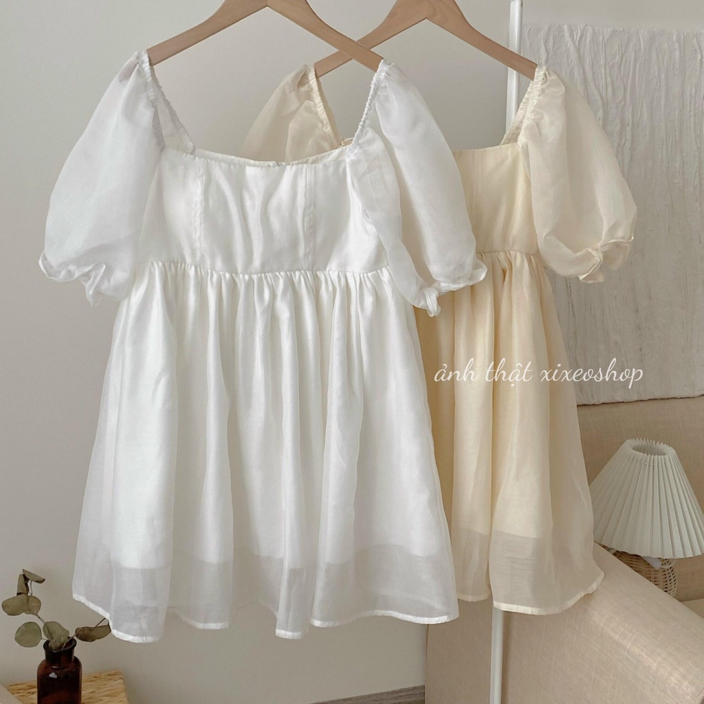Váy đầm babydoll tơ bồng bềnh tiểu thư công chúa xixeoshop - v121 | BigBuy360 - bigbuy360.vn