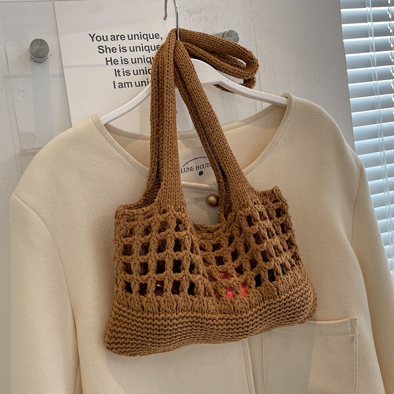 Túi Xách bucket Dệt Kim Thời Trang Cho Nữ