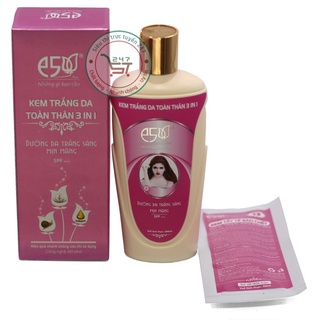 Kem dưỡng trắng da body chống nắng ngừa nhăn chống lão hóa dưỡng da mịn màng E5 3in1 200ml (Tím)