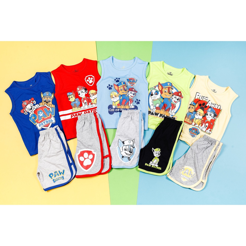Bộ ba lỗ bé trai nhí đội chó cứu hộ từ 10 tới 26kg thun cotton form thoải mái( 12 MẪU, HÌNH CHỤP THẬT)