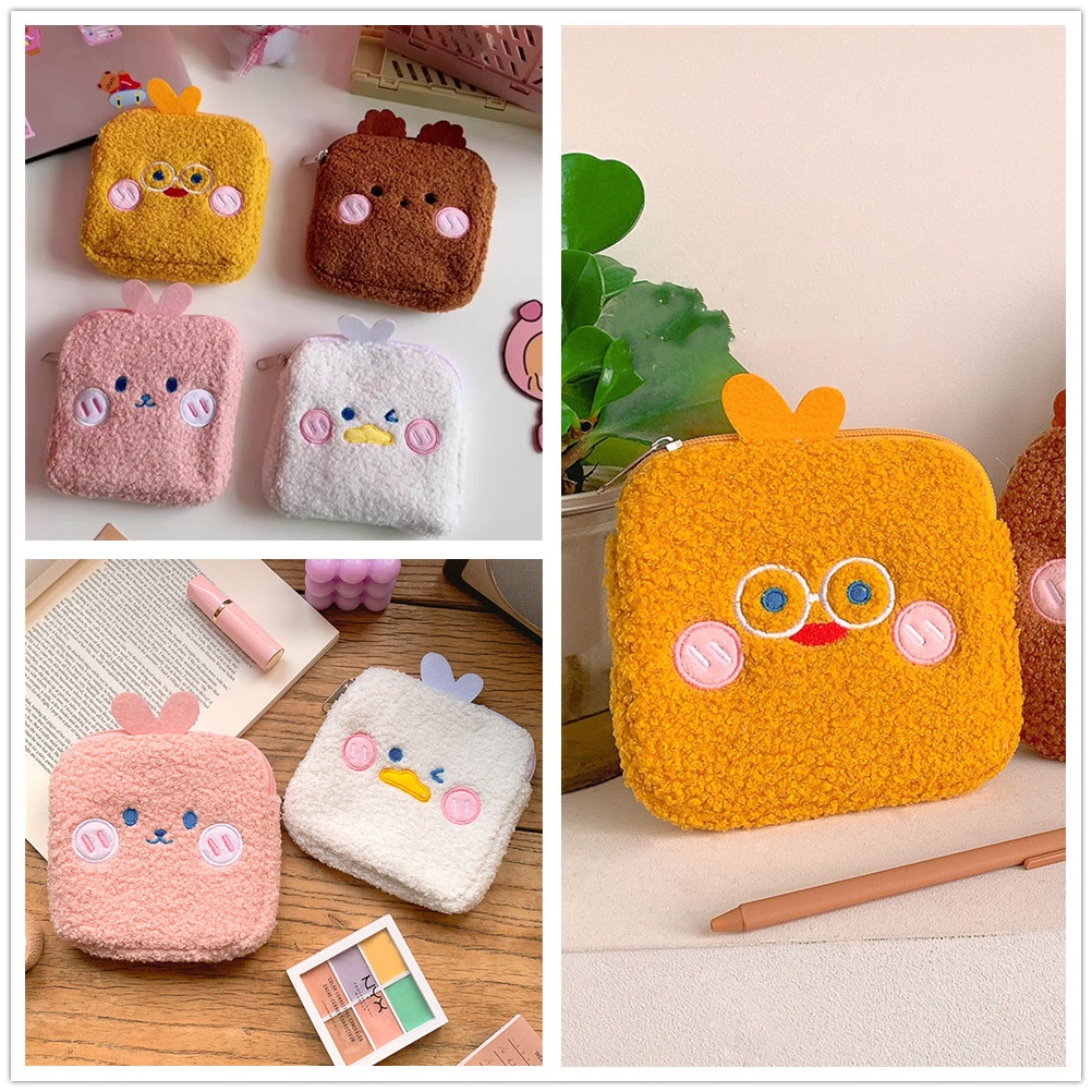 Túi Đựng Đồ Vệ Sinh Cá Nhân Mini Họa Tiết Hoạt Hình Sáng Tạo