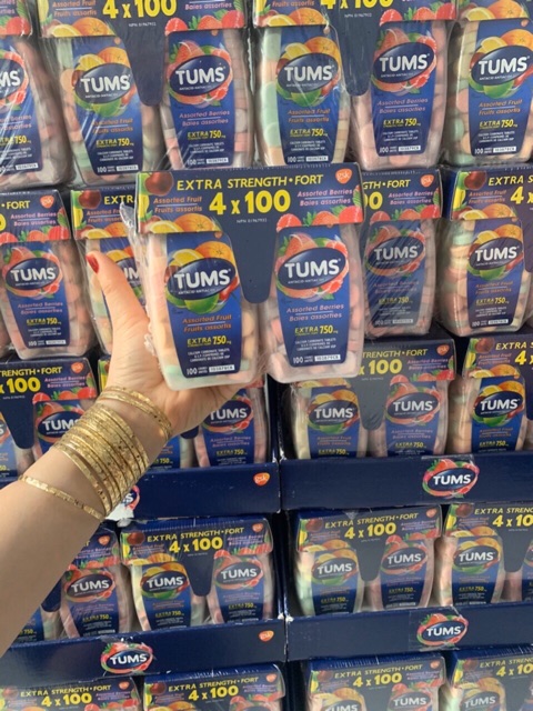 Kẹo ngậm Tums Extra Strength 750 ( 100viên)