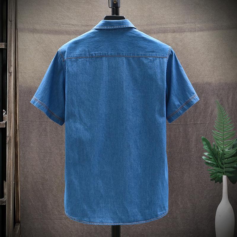 🔥Kho Sẵn Sàng🔥 Áo Sơ Mi Nam Tay Ngắn Vải denim Thời Trang
