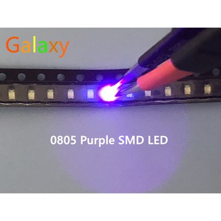 Set 100 đèn led smd smt uv 0805 siêu sáng màu tím 390-410nm smd 0805 led 0805