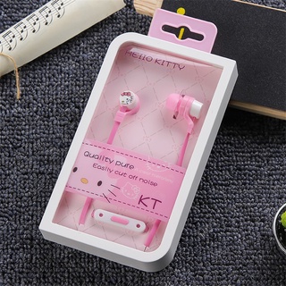 ❀Tai nghe nhét tai hoạt hình siêu dễ thương HelloKitty Tai nghe nhét tai dễ thương Tinkerbell Cat Tai nghe nhạc chất lượng cao Tai nghe điều khiển bằng dây trong tai Micro có thể nói được đóng hộp Quà tặng trao đổi