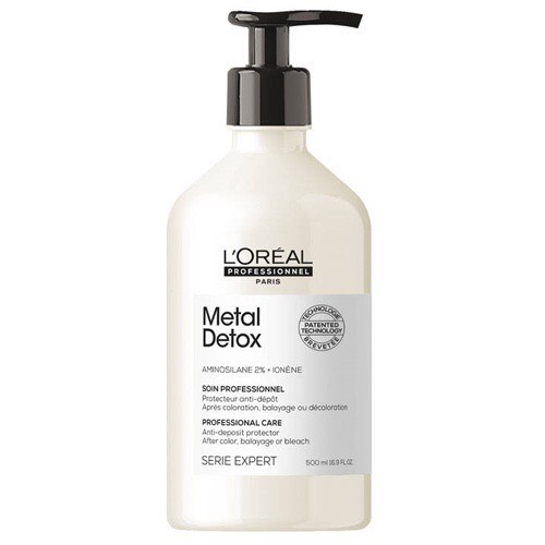 Dầu hấp giúp thải độc kim loại tóc mảnh, phục hồi tóc hư tổn nặng Loreal Metal Detox 500ml