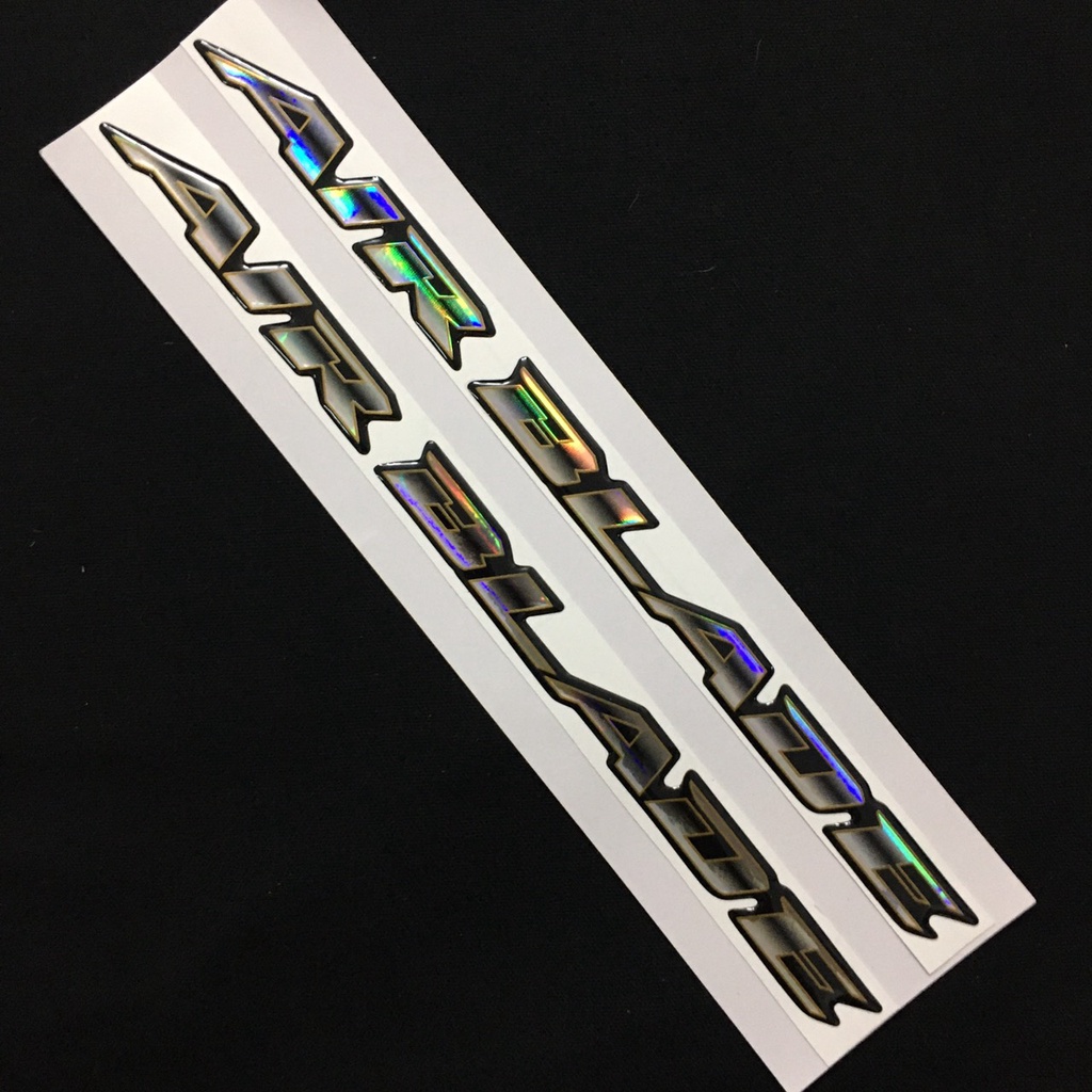 CẶP TEM NỖI CHỮ AIR BLADE PHŨ NHỰA TRONG DÁN TÂN TRANG XE MÁY