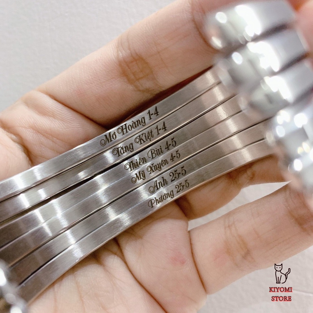 Vòng Tay Bạc Vàng Hồng Khắc Tên Và Chữ Kí Jack - Sơn Tùng - MTP - BTS Bảo Hành 1 Năm KIYOMI STORE