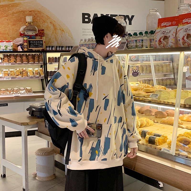 Áo Hoodie Dáng Rộng Thời Trang Phong Cách Hàn Quốc Năng Động Dành Cho Nam