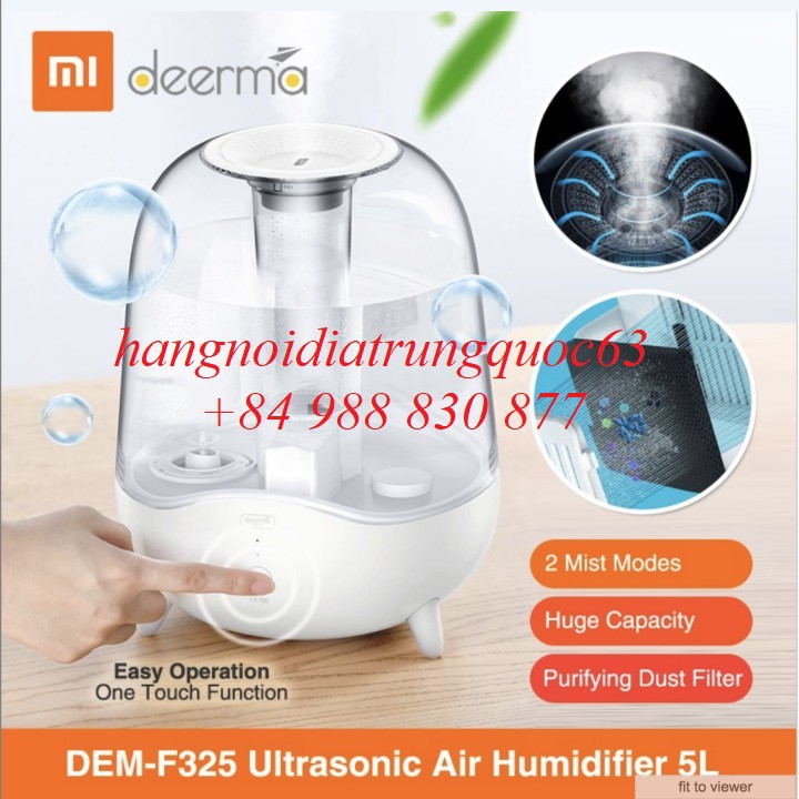 Máy tạo độ ẩm Deerma F325 Air Humidifier 5L - Chính Hãng - BH 12 tháng